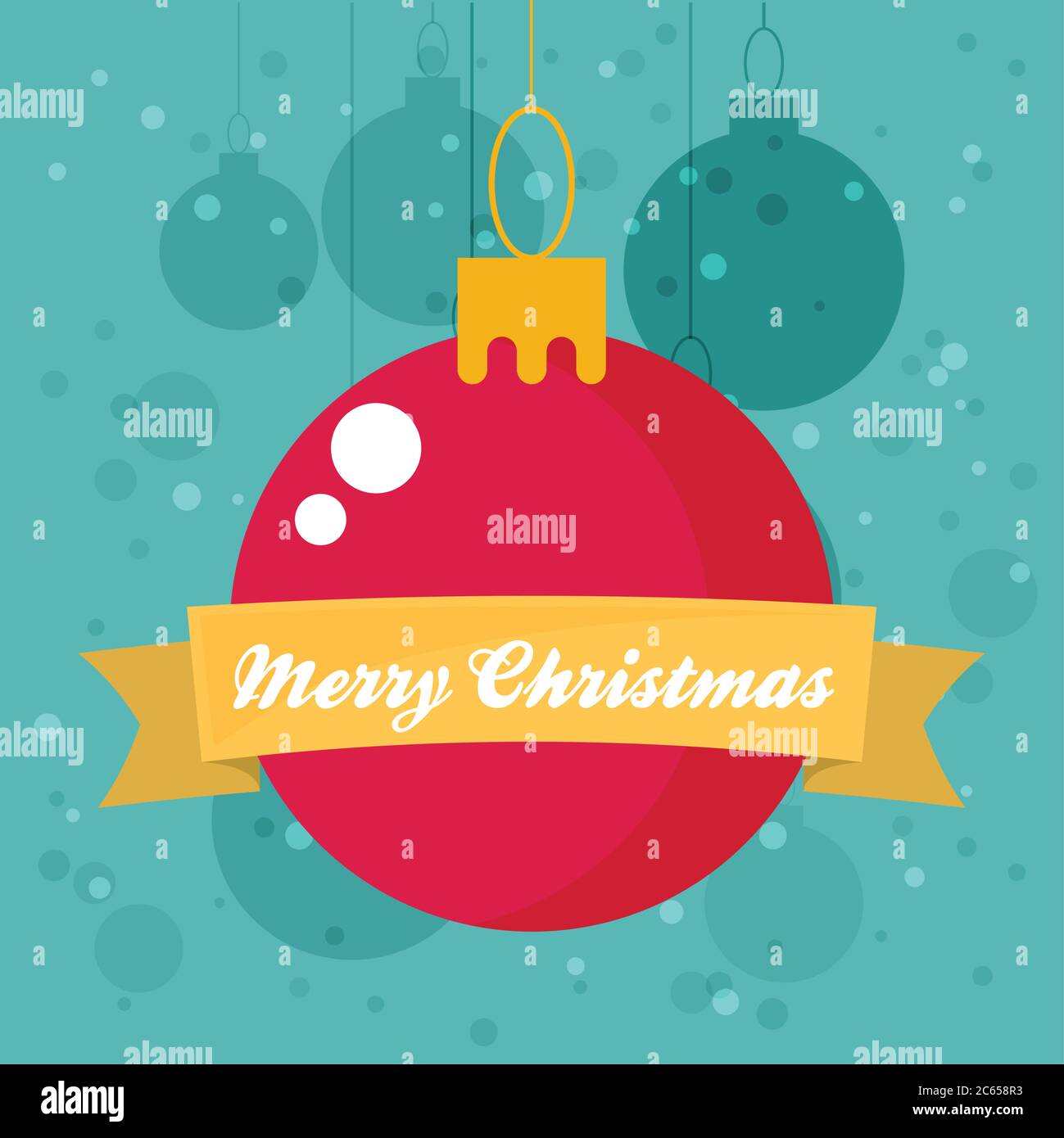 Christmas vintage greeting card. Vector illustration Stock Vector Image ...