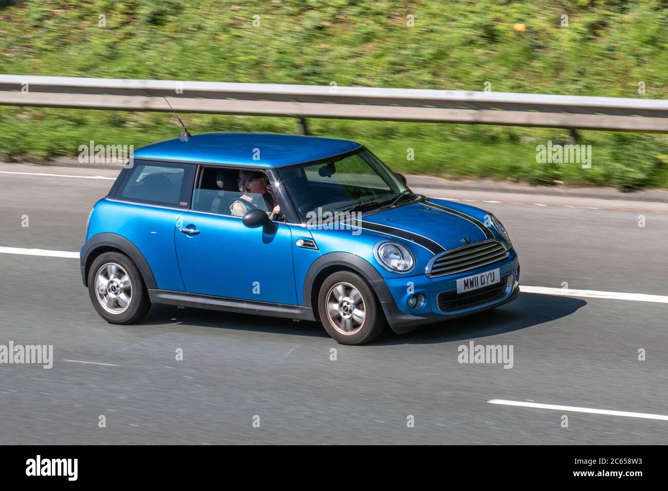 Blue mini hatch cars hi-res stock photography and images - Alamy
