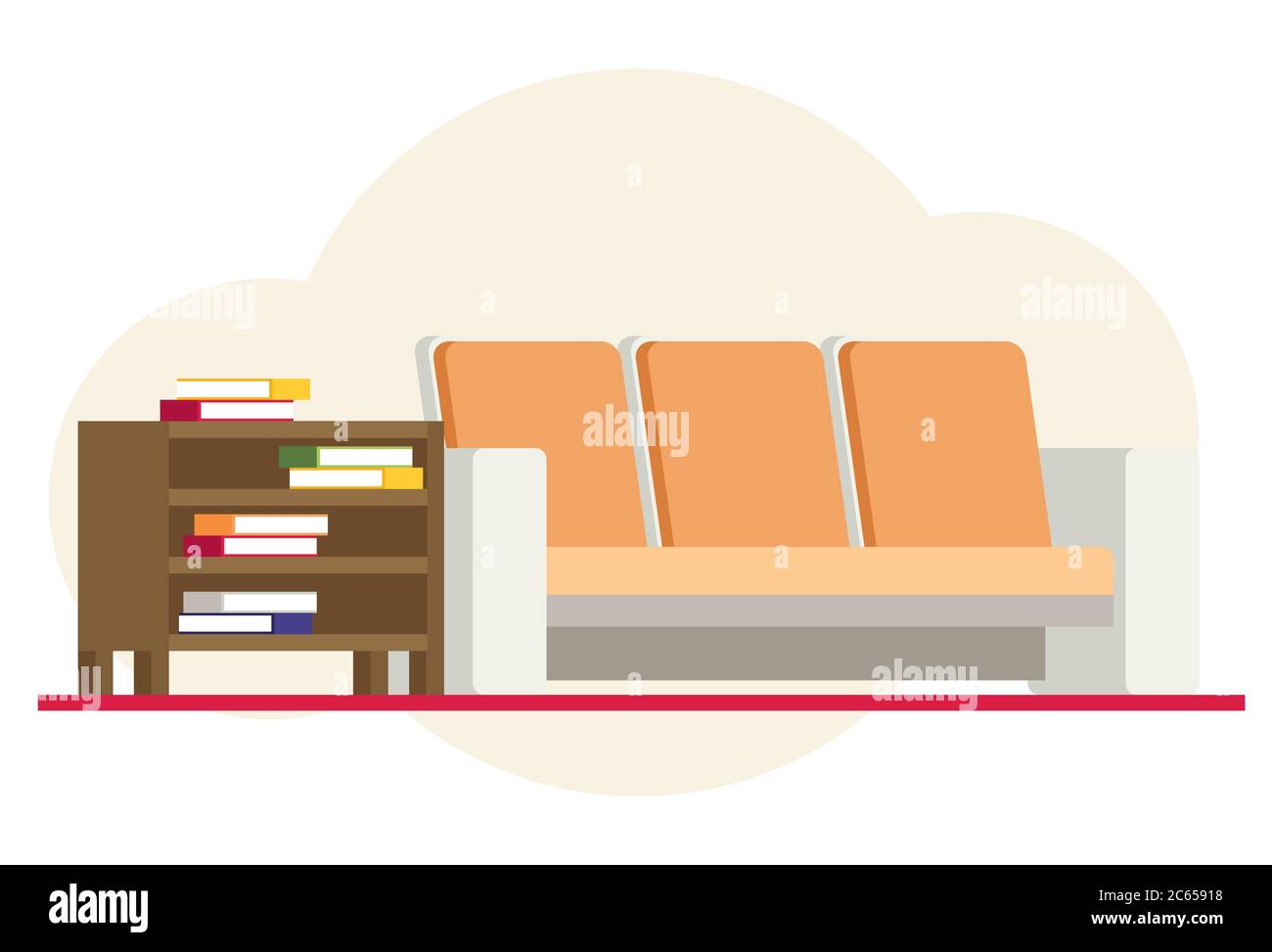 Living room interior design. Modern flat vector Stock Vector Image ...