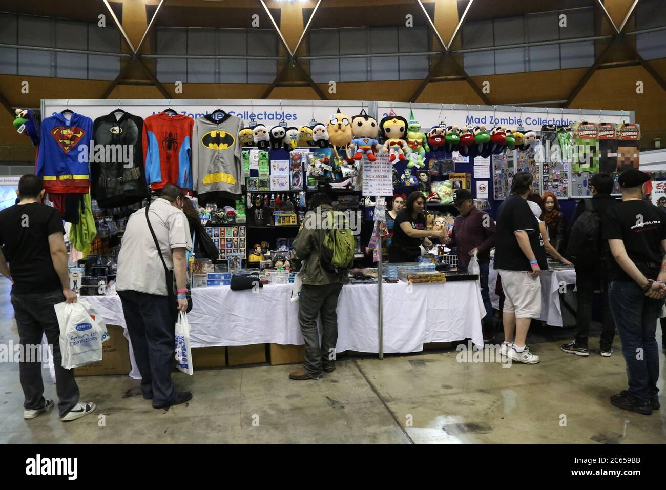 Inside the Supanova pop culture expo at the Sydney Show Grounds, Sydney Olympic Park, Sydney, Australia. Stock Photo