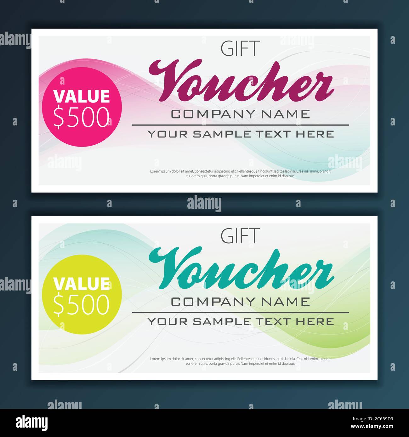 Gift voucher template Stock Vector Image & Art - Alamy