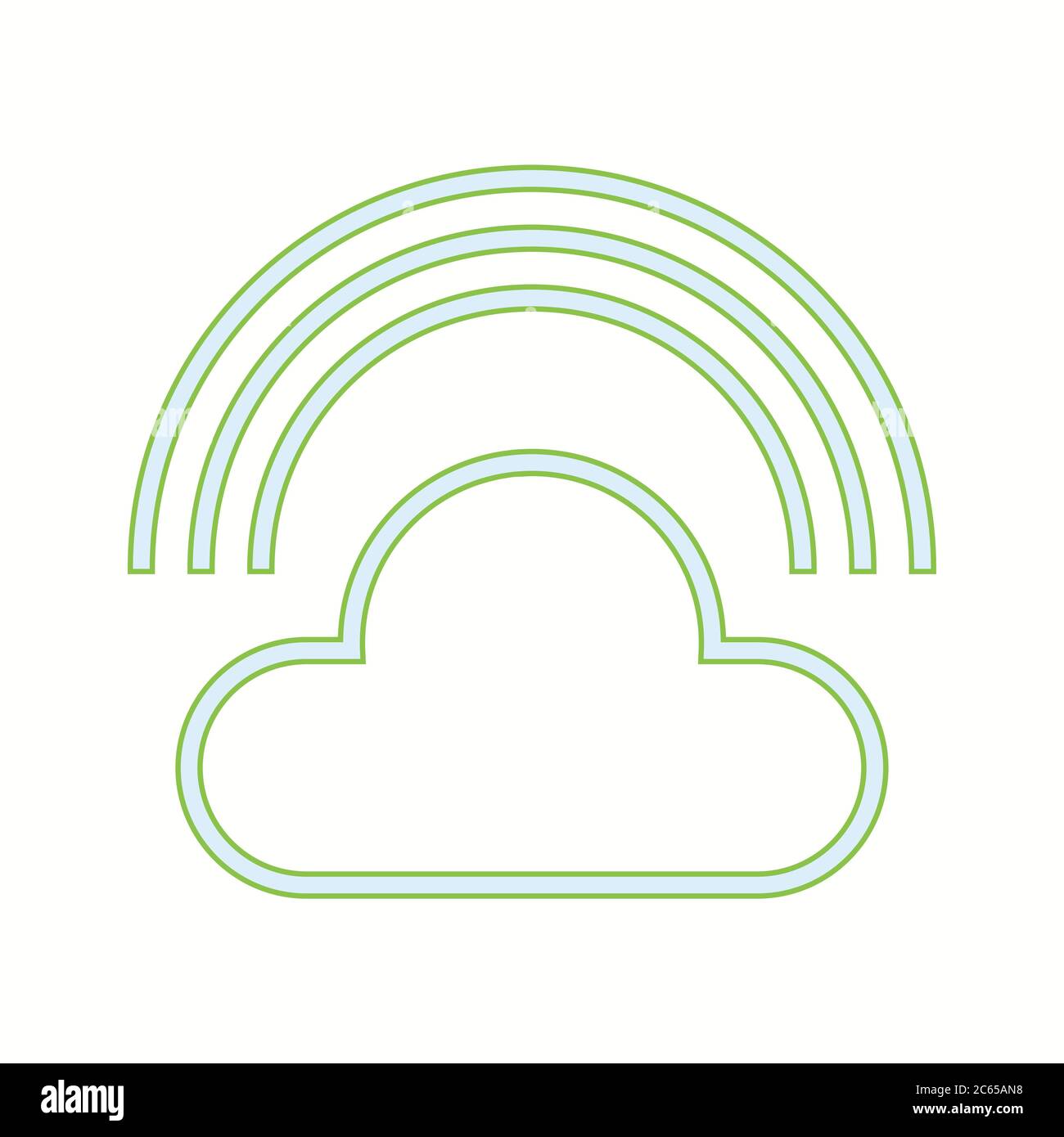 Unique Rainbow Vector Line Icon Stock Vector Image & Art - Alamy