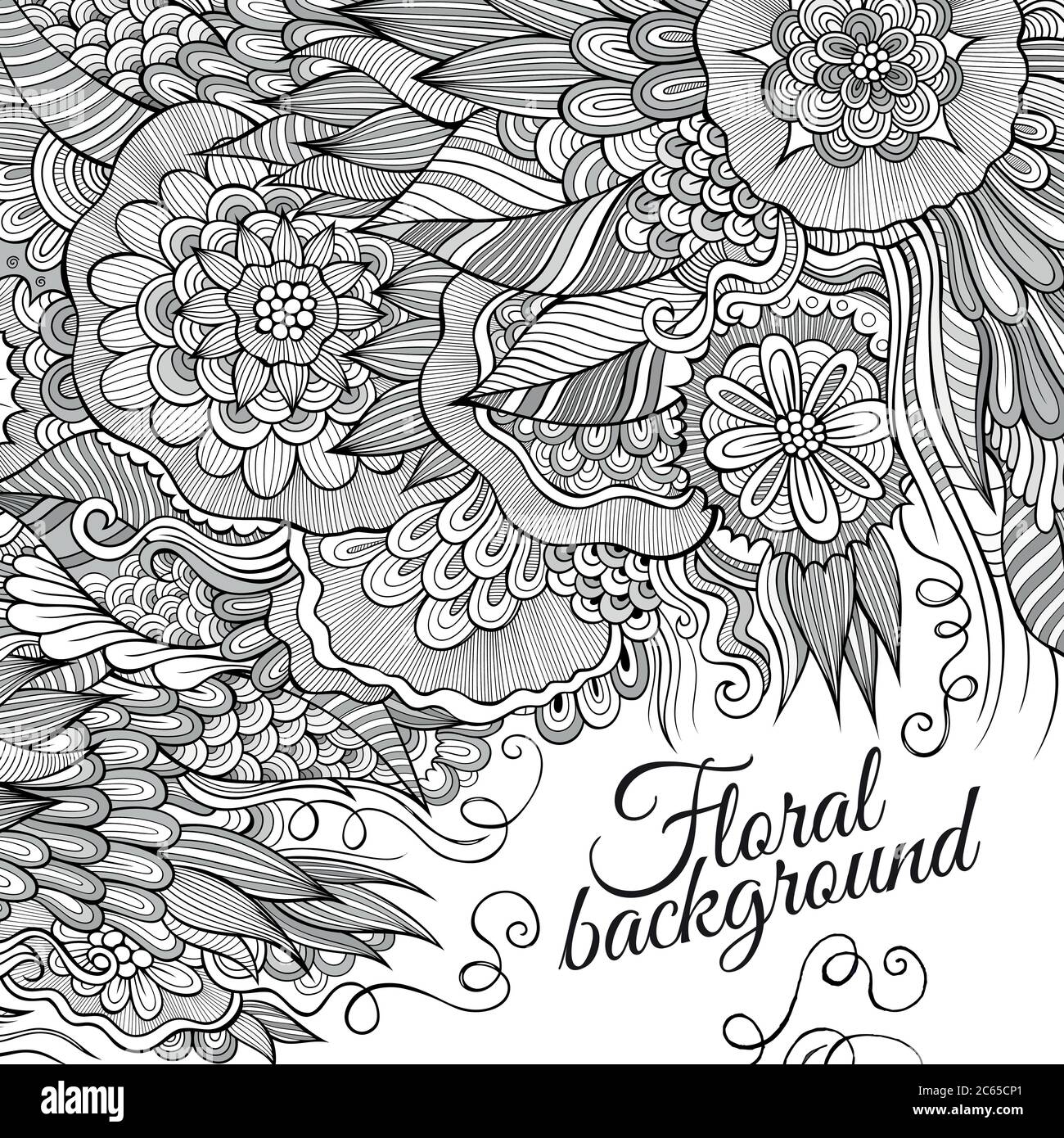 Abstract vector decorative nature background Stock Vector Image & Art ...