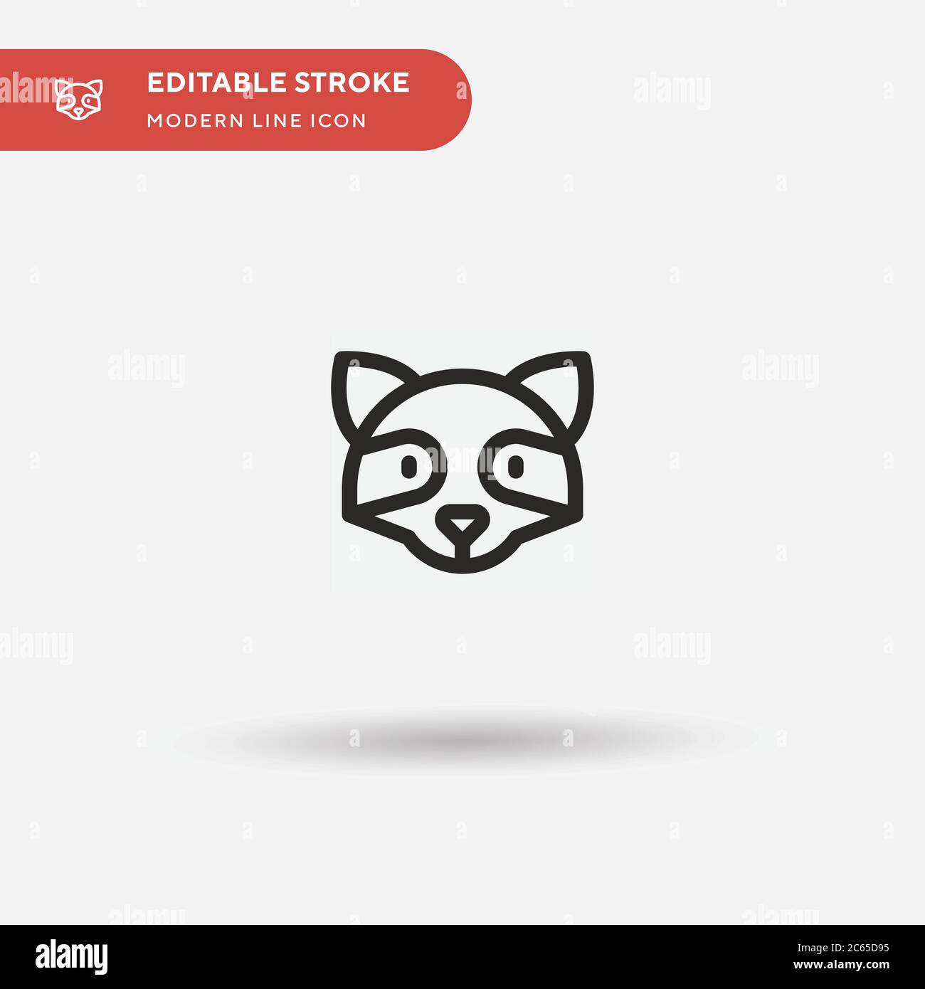 Raccoon Simple vector icon. Illustration symbol design template for web ...
