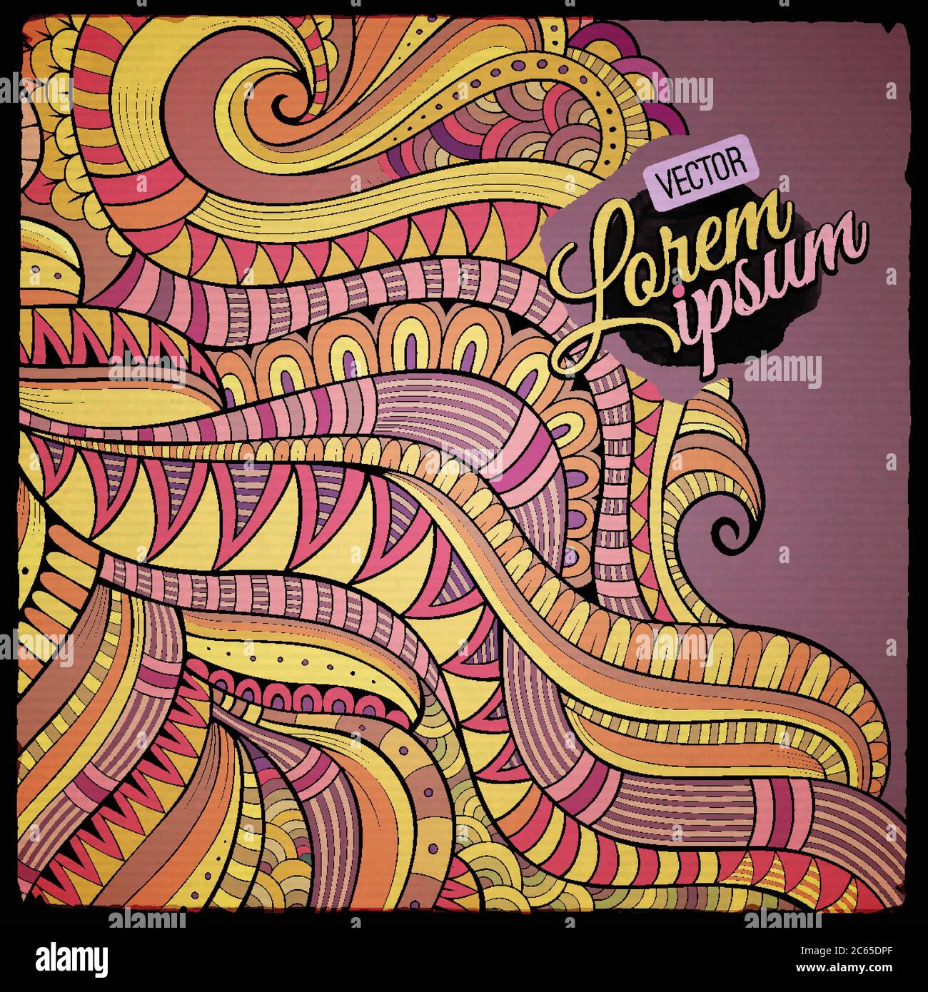 Decorative ethnic vector background Stock Vector Image & Art - Alamy