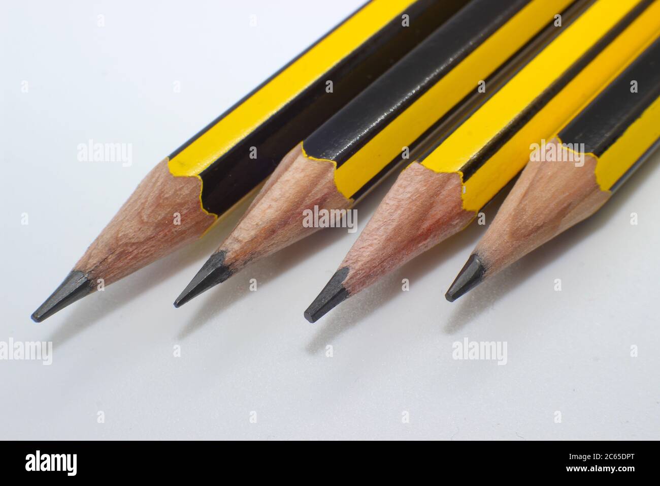 pencils on a white background Stock Photo