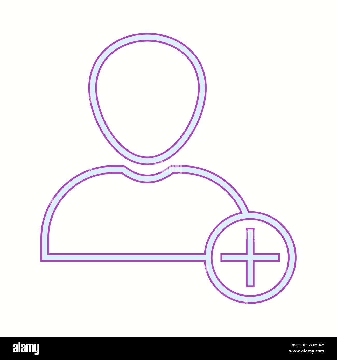 Unique Add Account Vector Line Icon Stock Vector