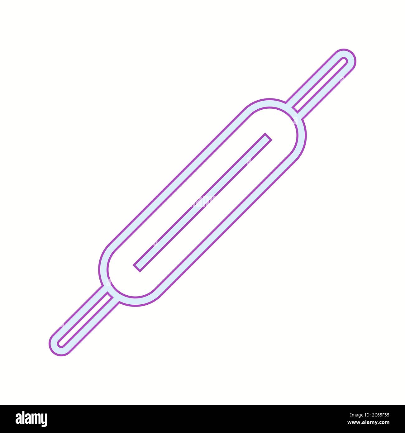 Unique Roller And Pin Vector Line Icon Stock Vector