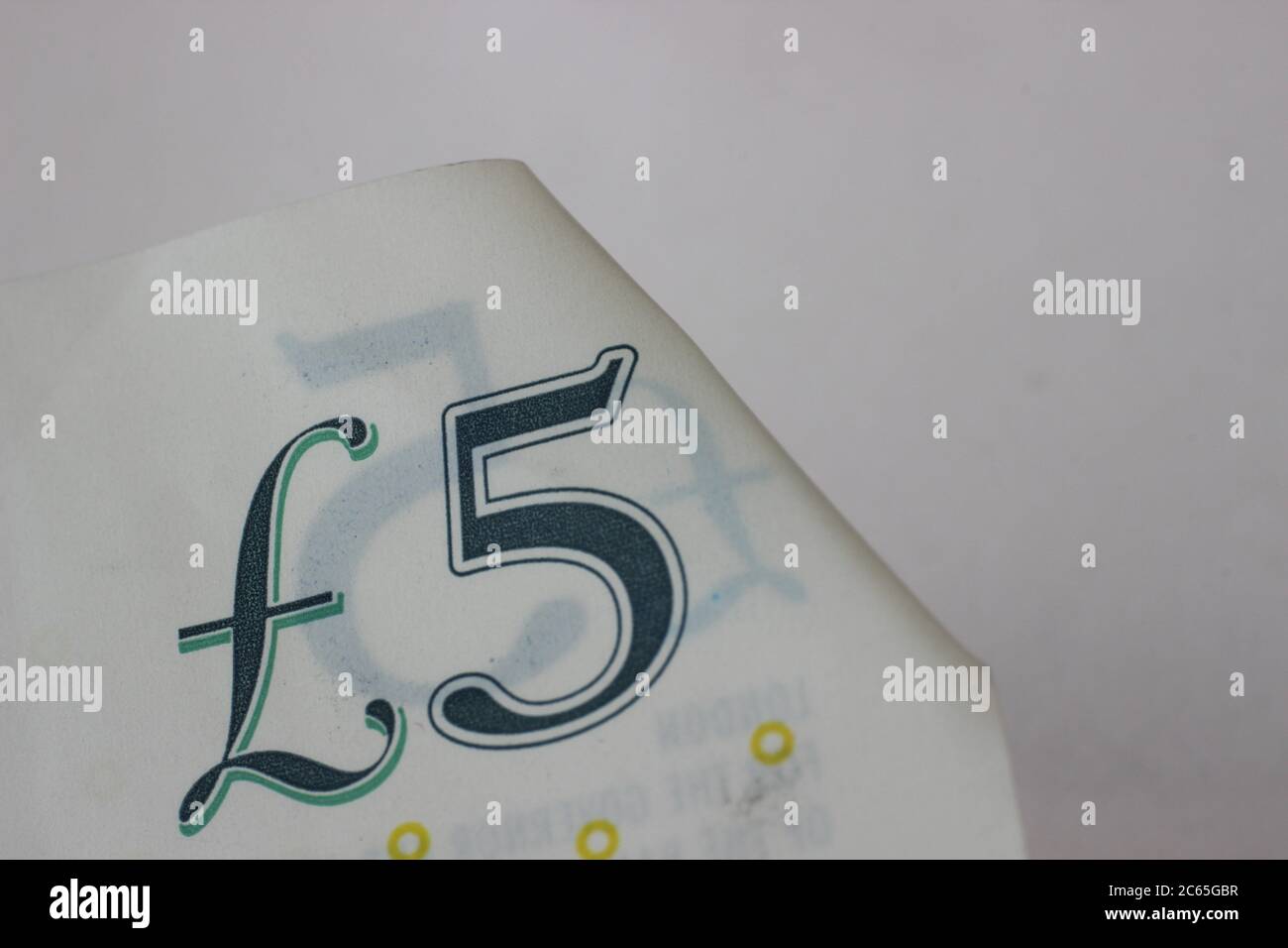 Five pound note Stock Photo