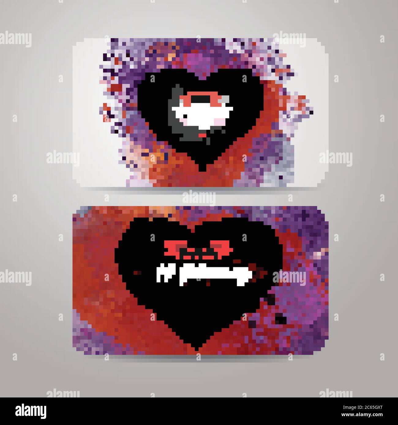 Vector love doodles watercolor card design Stock Vector Image & Art - Alamy