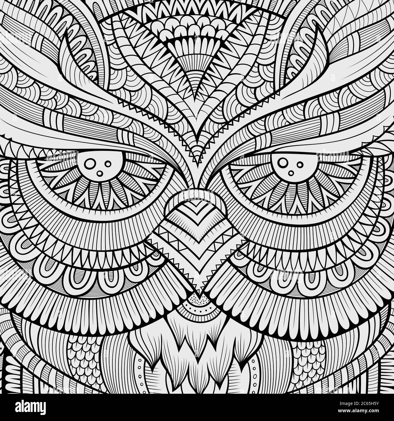 Decorative ornamental Owl background Stock Vector Image & Art - Alamy