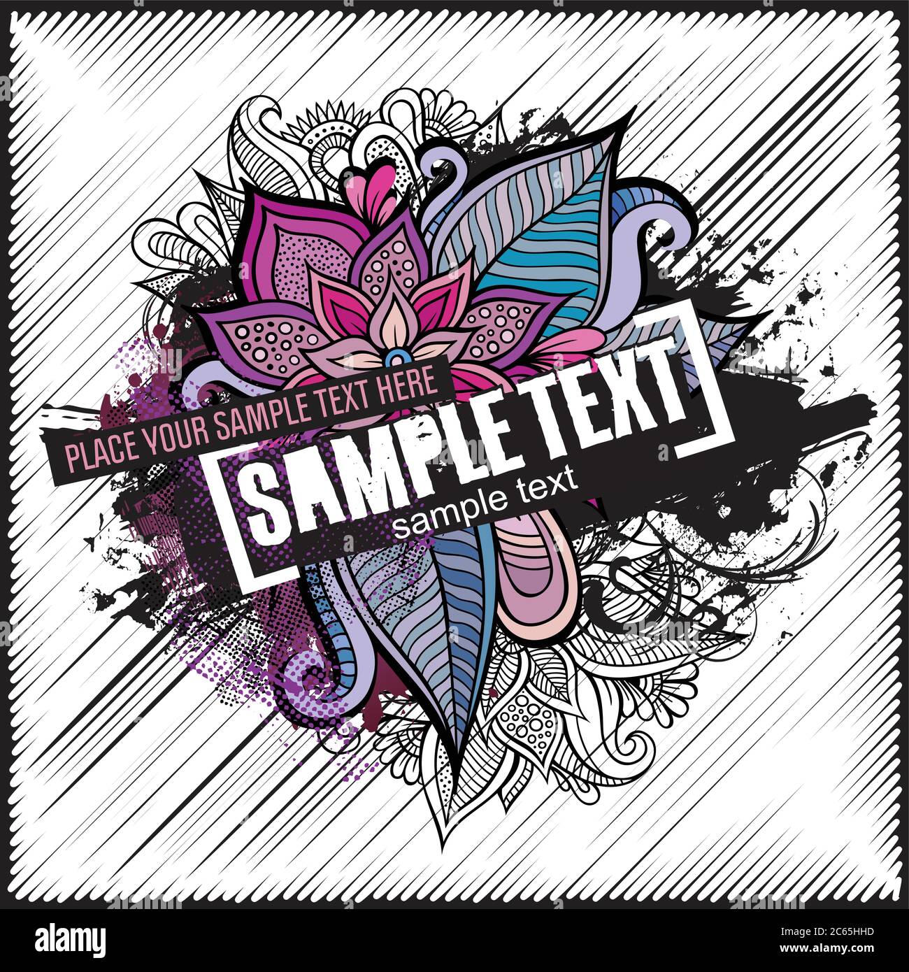 Vector set floral composition hi-res stock photography and images - Alamy