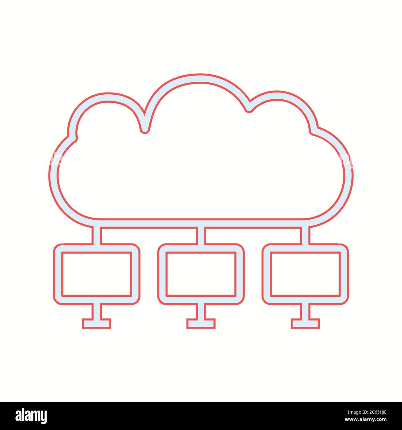 Unique Cloud Computing Vector Line Icon Stock Vector Image & Art - Alamy