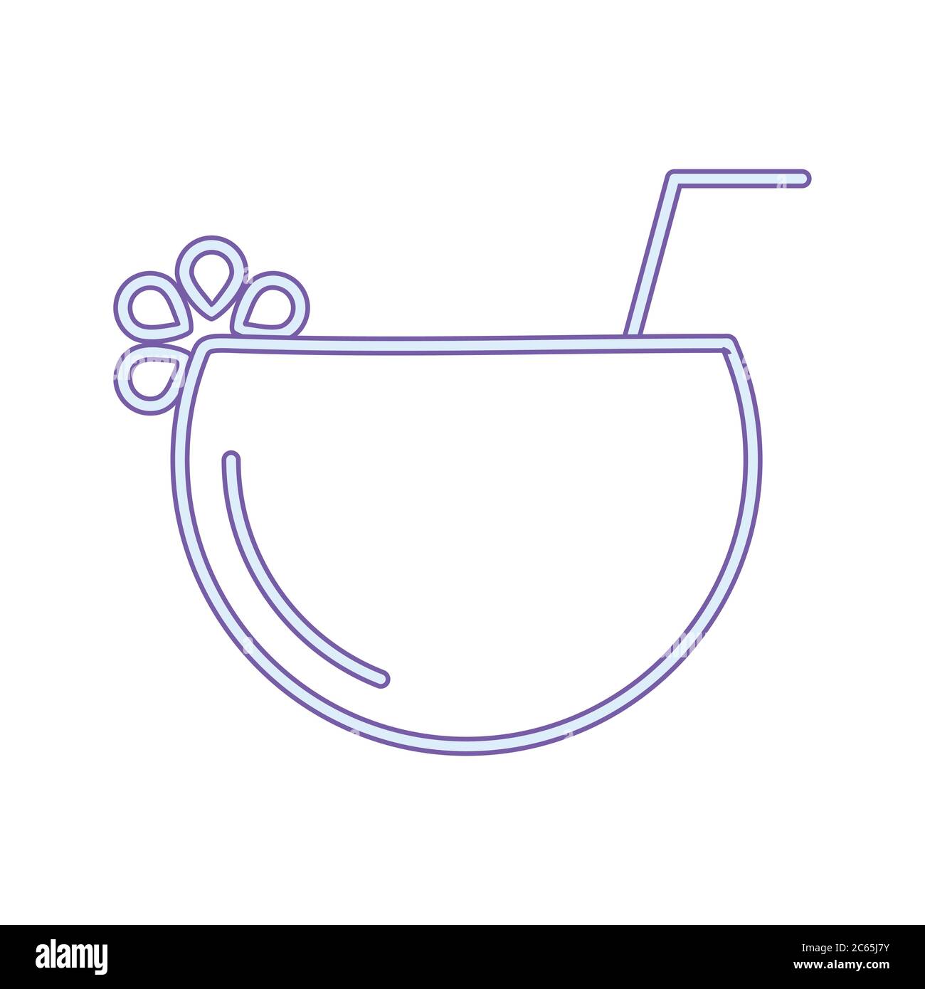 Unique Coconut Drink Vector Line Icon Stock Vector Image & Art - Alamy
