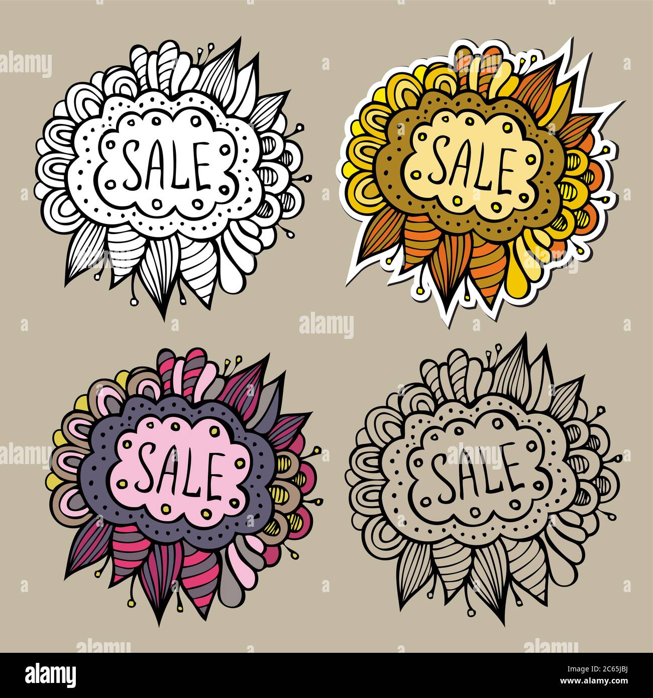 Set of Sale Nature vector Labels Stock Vector Image & Art - Alamy