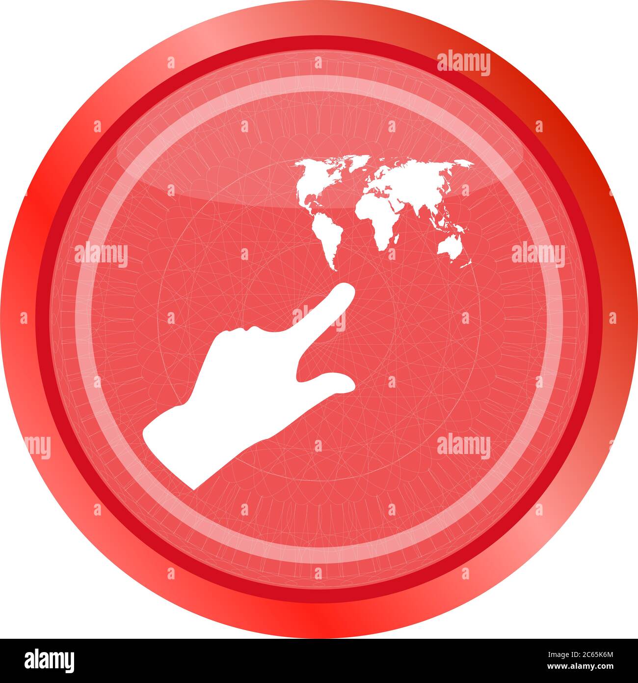 icon with people hand and world map sign. Arrows symbol. Icon for App ...