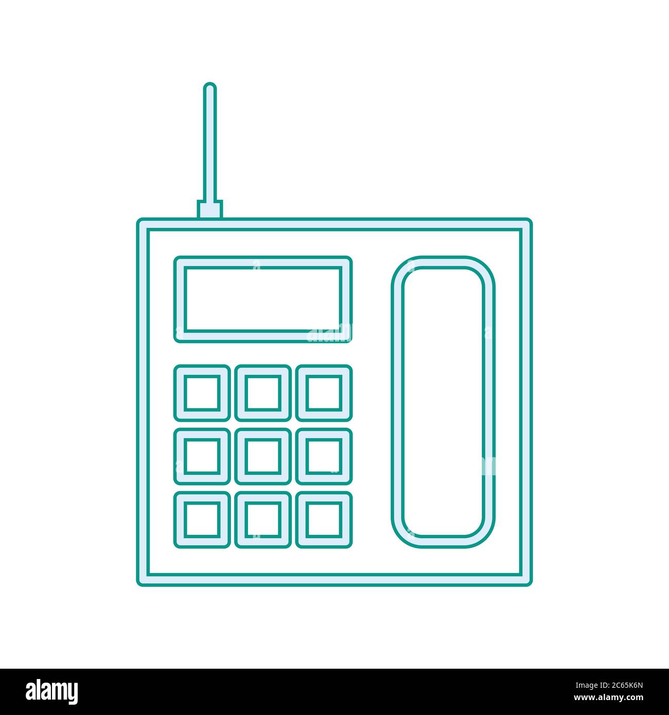 Unique Wireless Landline Phone Vector Line Icon Stock Vector Image ...