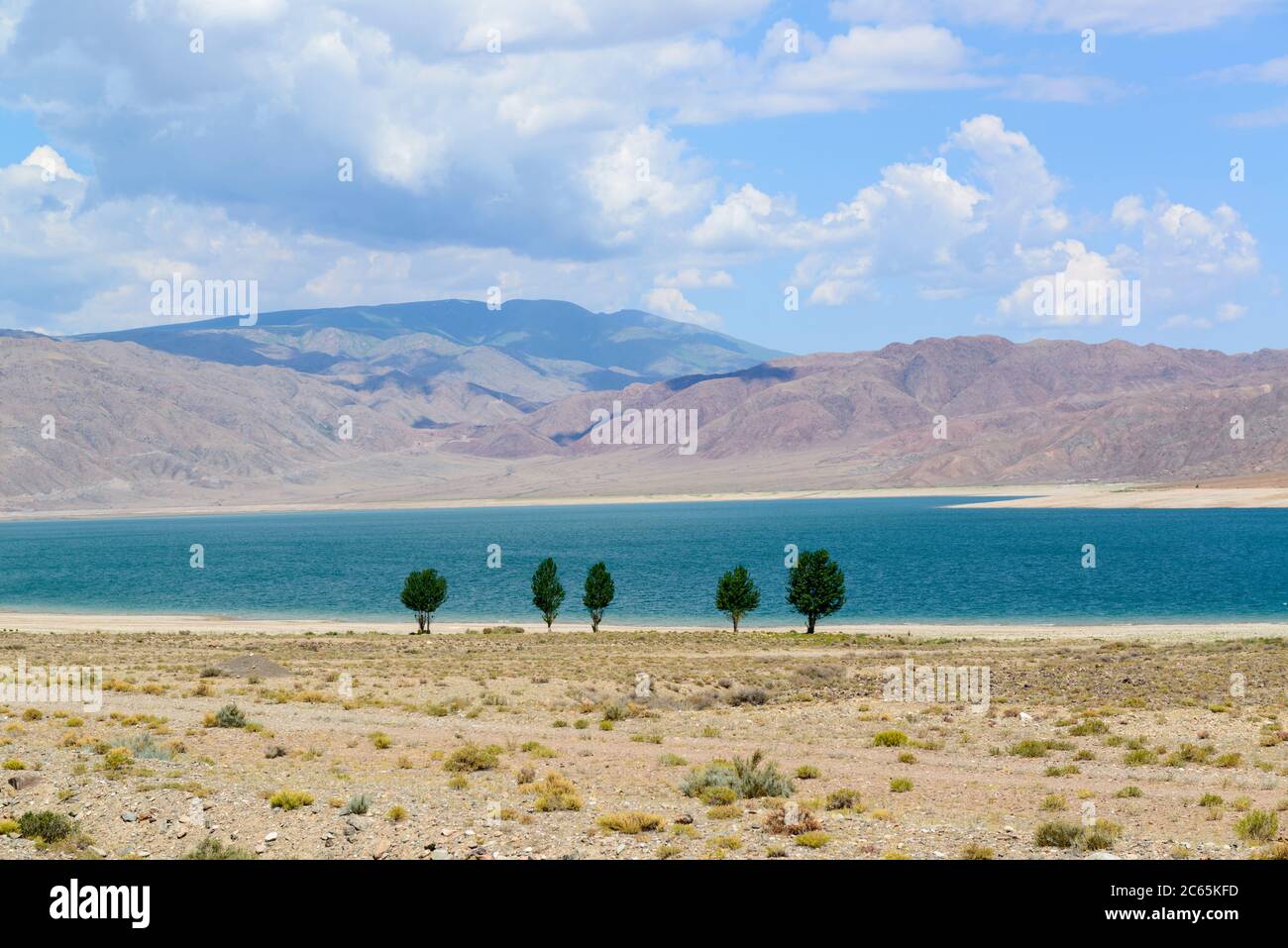 Orto Tokoy Reservoir in Kyrgyzstan Stock Photo