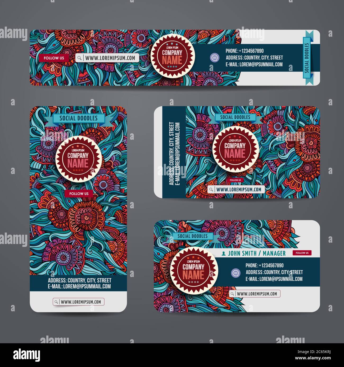 Corporate Identity vector templates set Stock Vector Image & Art - Alamy