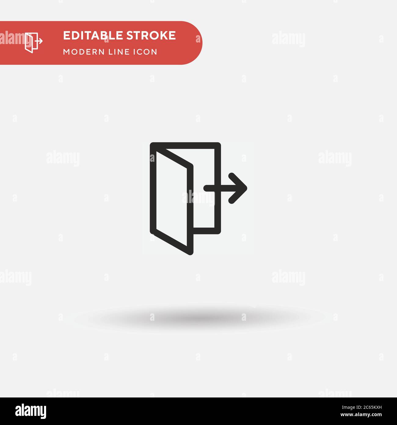 Exit Simple vector icon. Illustration symbol design template for web ...
