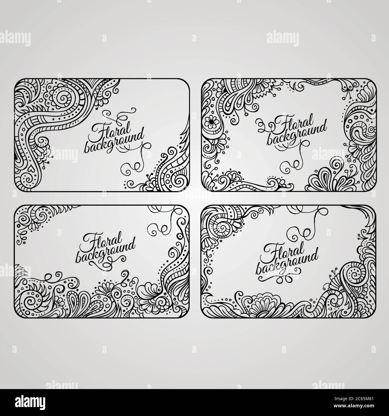 Set four vintage frames Stock Vector Images - Alamy