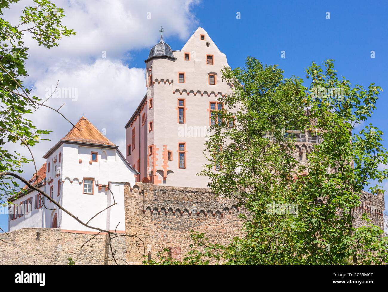 Alzenau Castle in Bavaria. Historic places in Germany. Summer in city. View of the Bavarian castle. Stock Photo