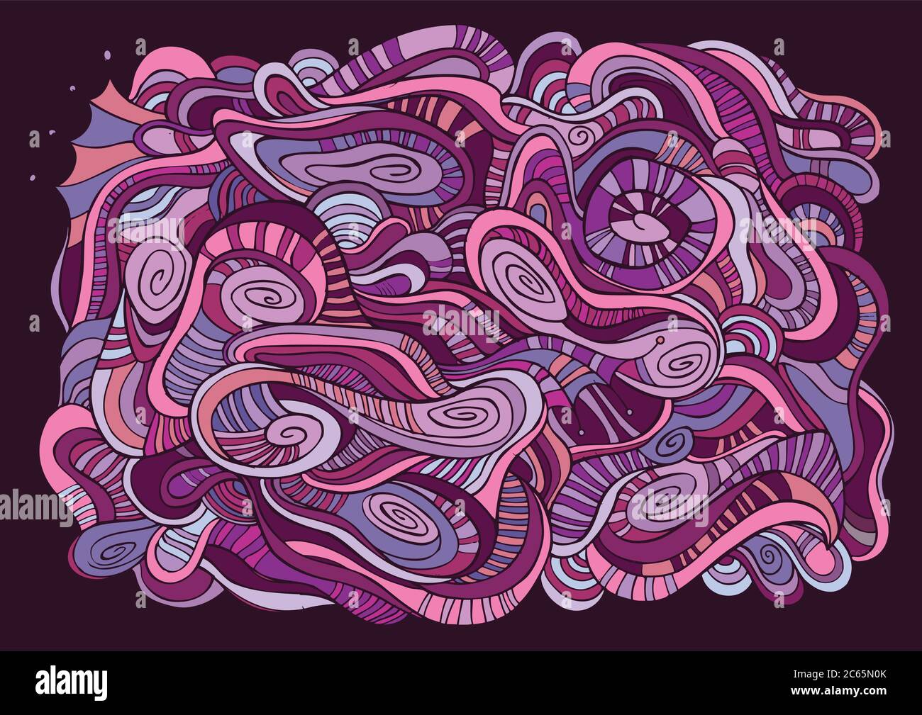 Abstract hand-drawn waves background Stock Vector Image & Art - Alamy