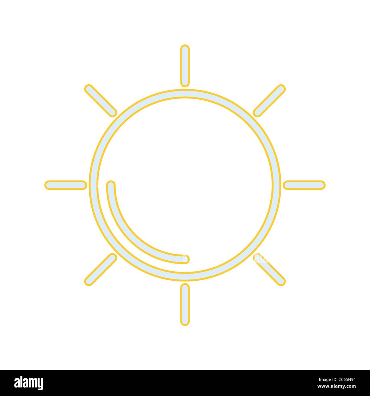 Unique Sun Vector Line Icon Stock Vector Image & Art - Alamy