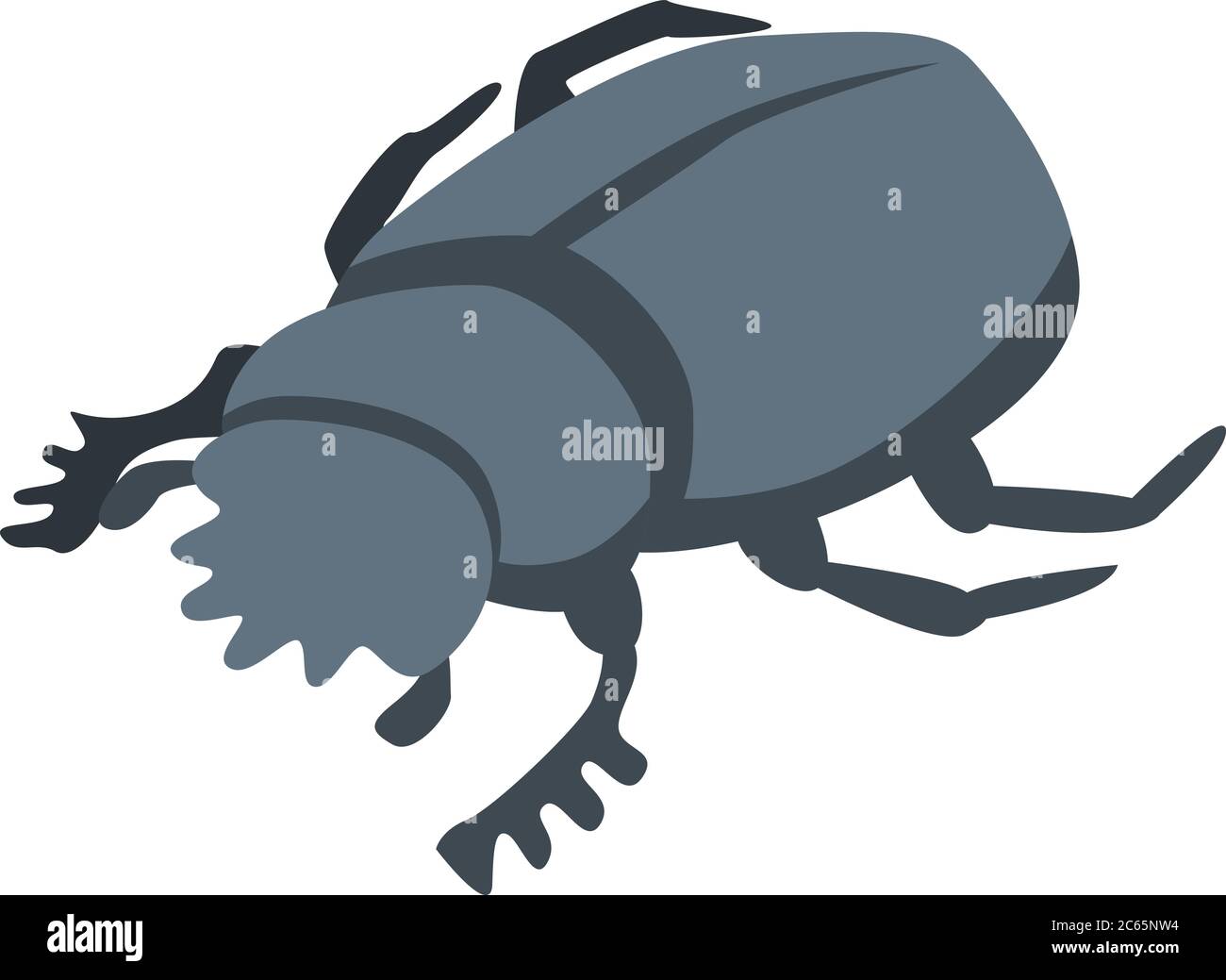 Forest scarab icon, isometric style Stock Vector