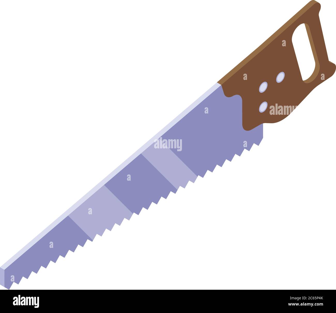 Garden saw icon, isometric style Stock Vector