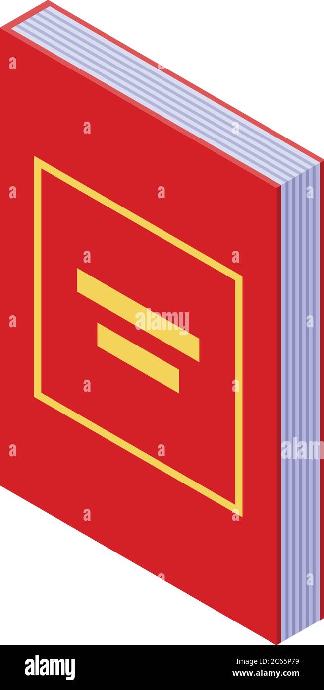 Red library book icon, isometric style Stock Vector Image & Art - Alamy