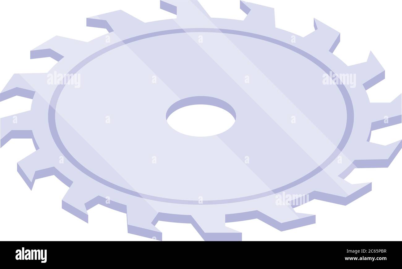 Circular saw icon, isometric style Stock Vector
