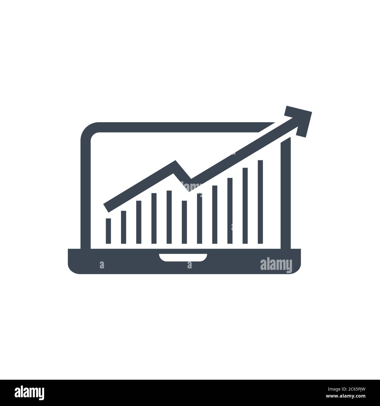 Growth Traffic Vector Glyph Icon Stock Vector