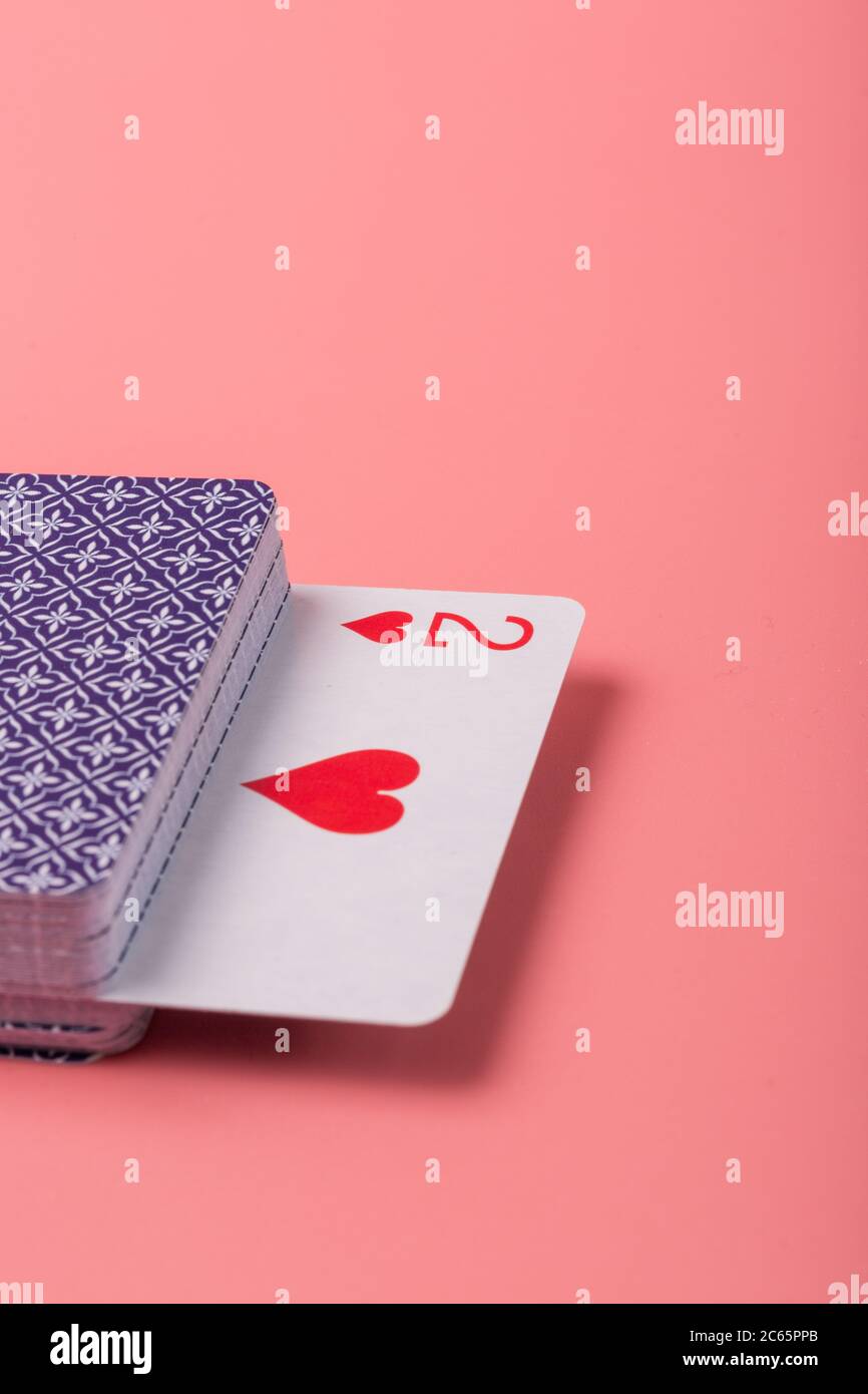 Expanded Playing Cards On Pink Background 2C65PPB 