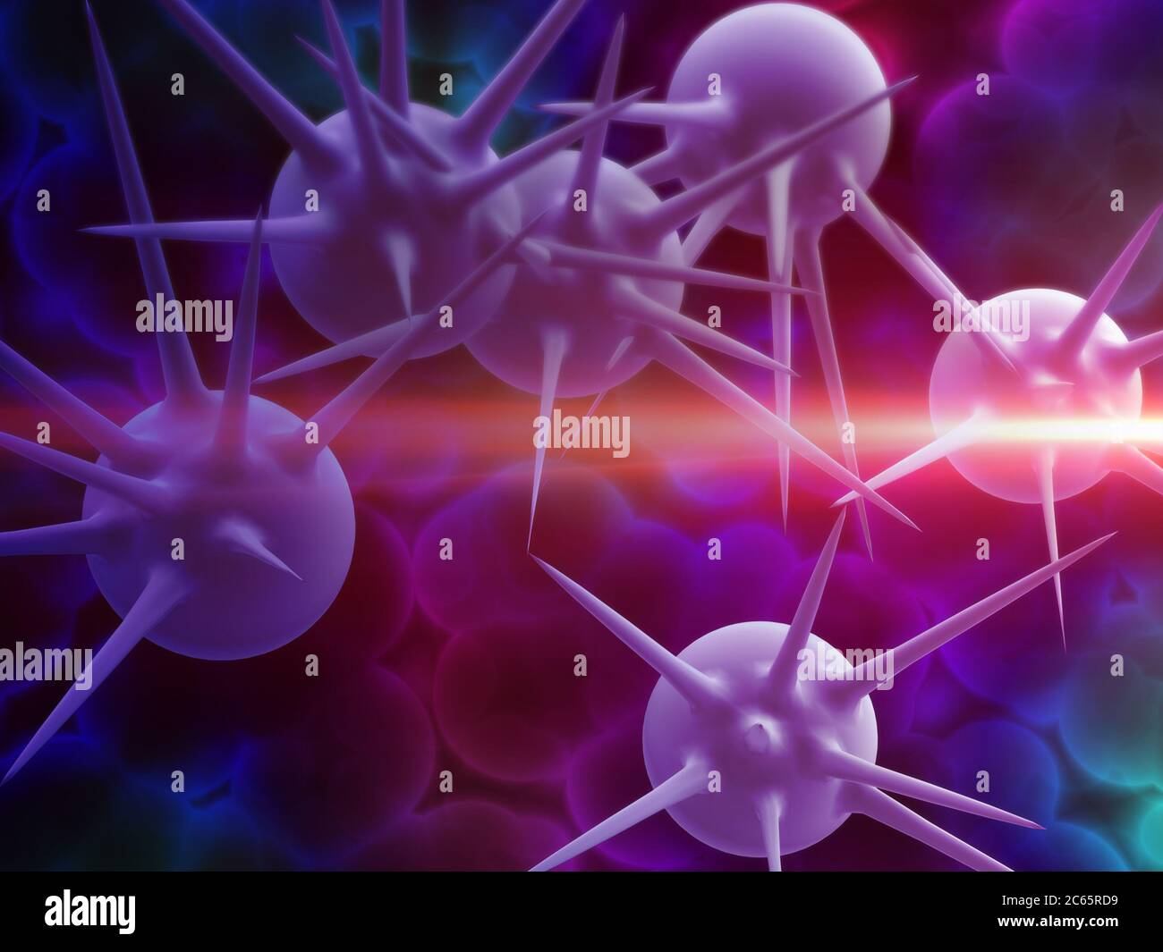Virus and bacterium background - High Quality 3D Render Stock Photo - Alamy