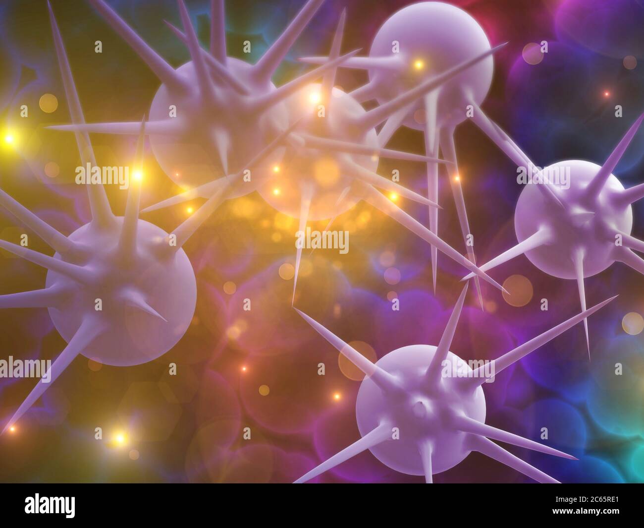 Virus and bacterium background - High Quality 3D Render Stock Photo - Alamy