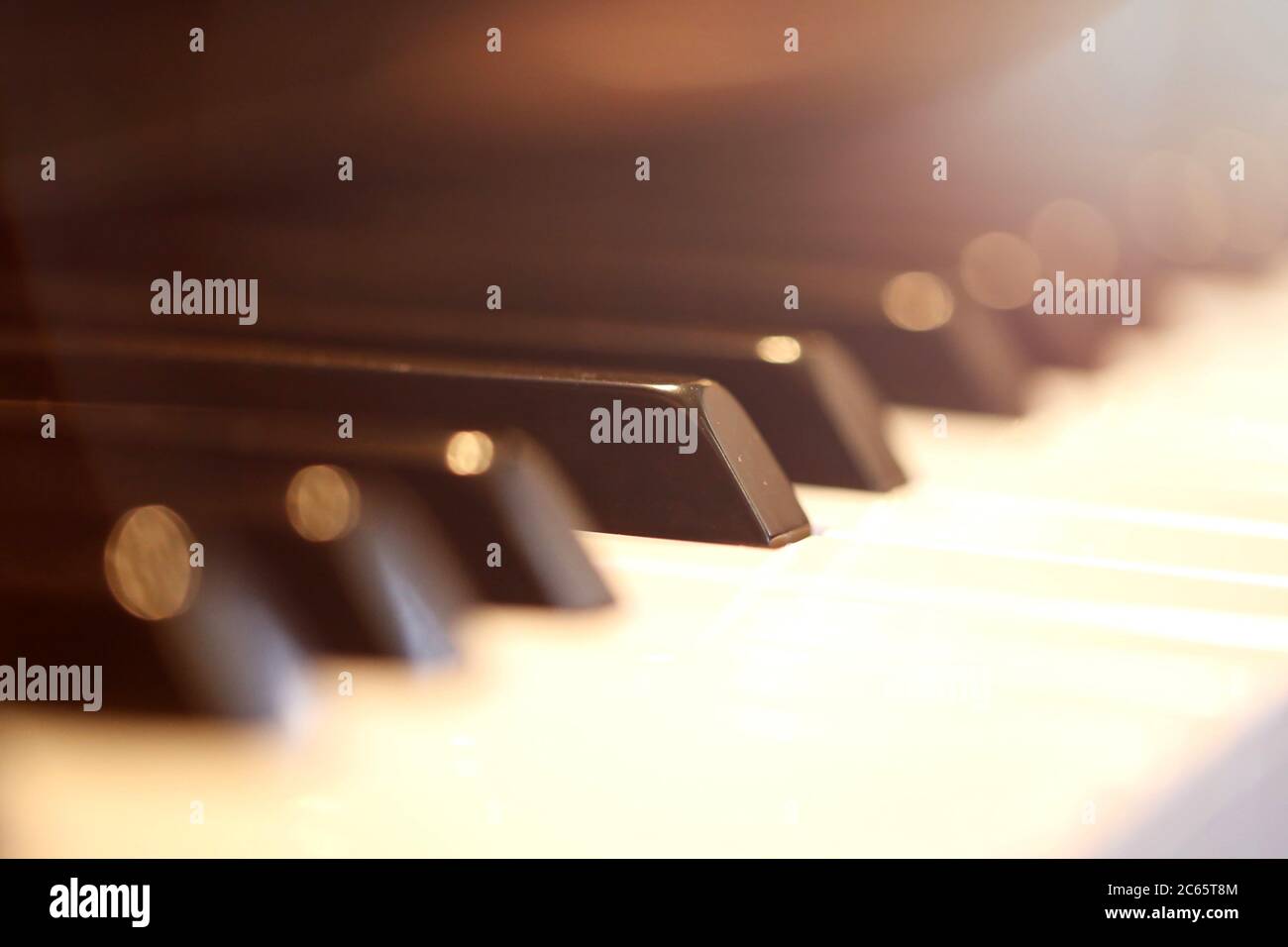 Nahaufnahme von einem Klavier Stock Photo