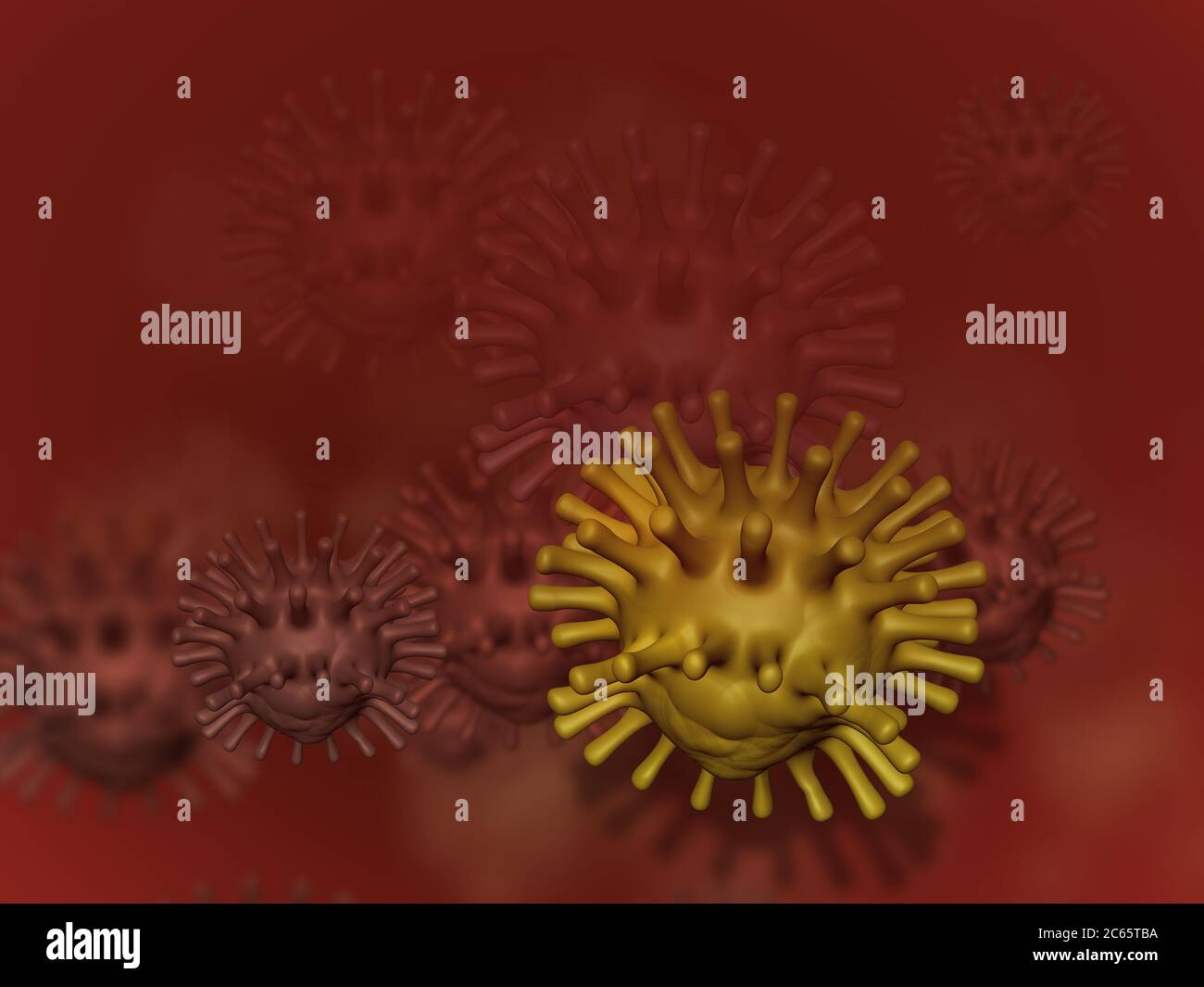 Virus and bacterium background - High Quality 3D Render Stock Photo - Alamy