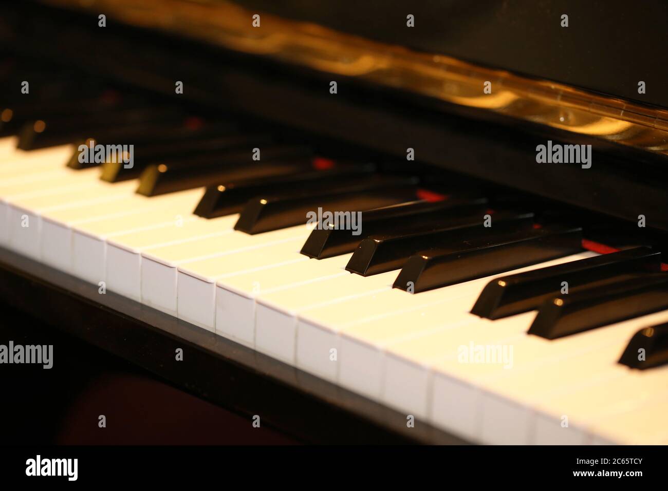 Nahaufnahme von einem Klavier Stock Photo