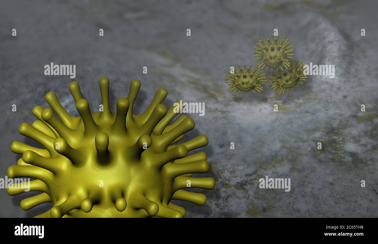Virus and bacterium background - High Quality 3D Render Stock Photo - Alamy