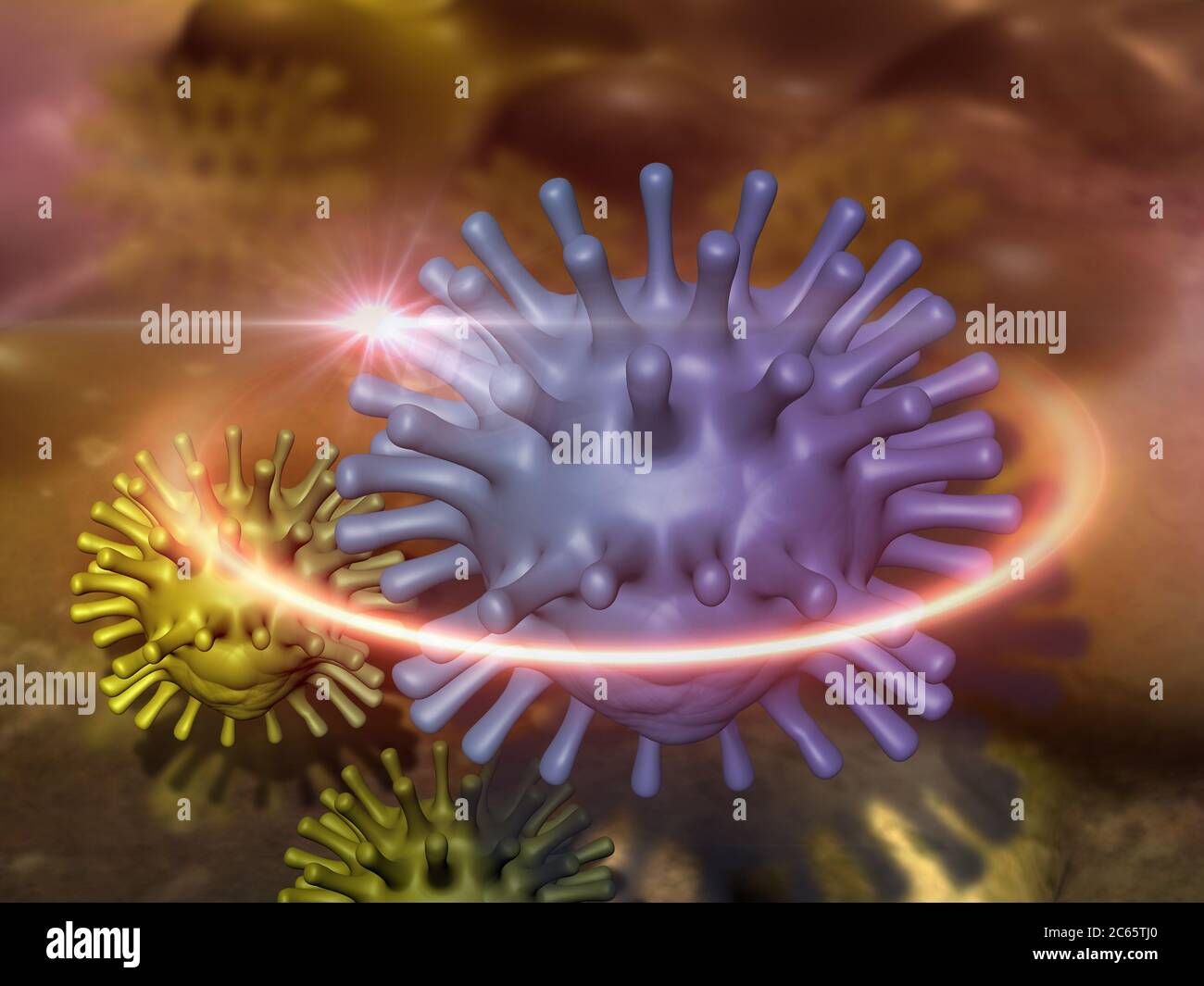 Virus and bacterium background - High Quality 3D Render Stock Photo - Alamy