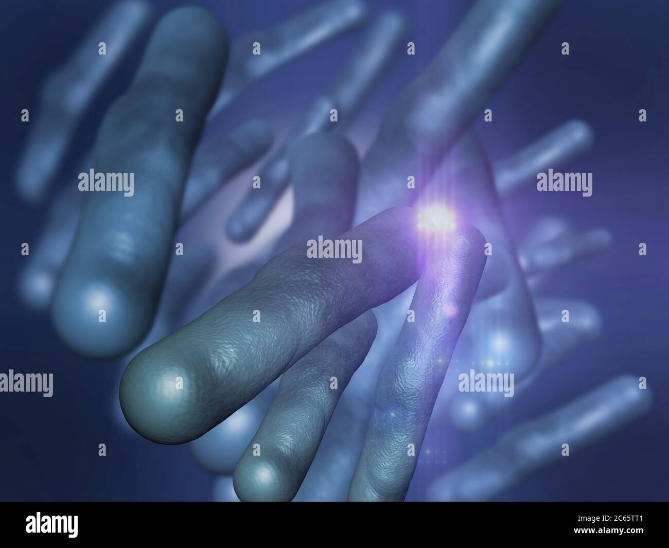 Virus and bacterium background - High Quality 3D Render Stock Photo - Alamy
