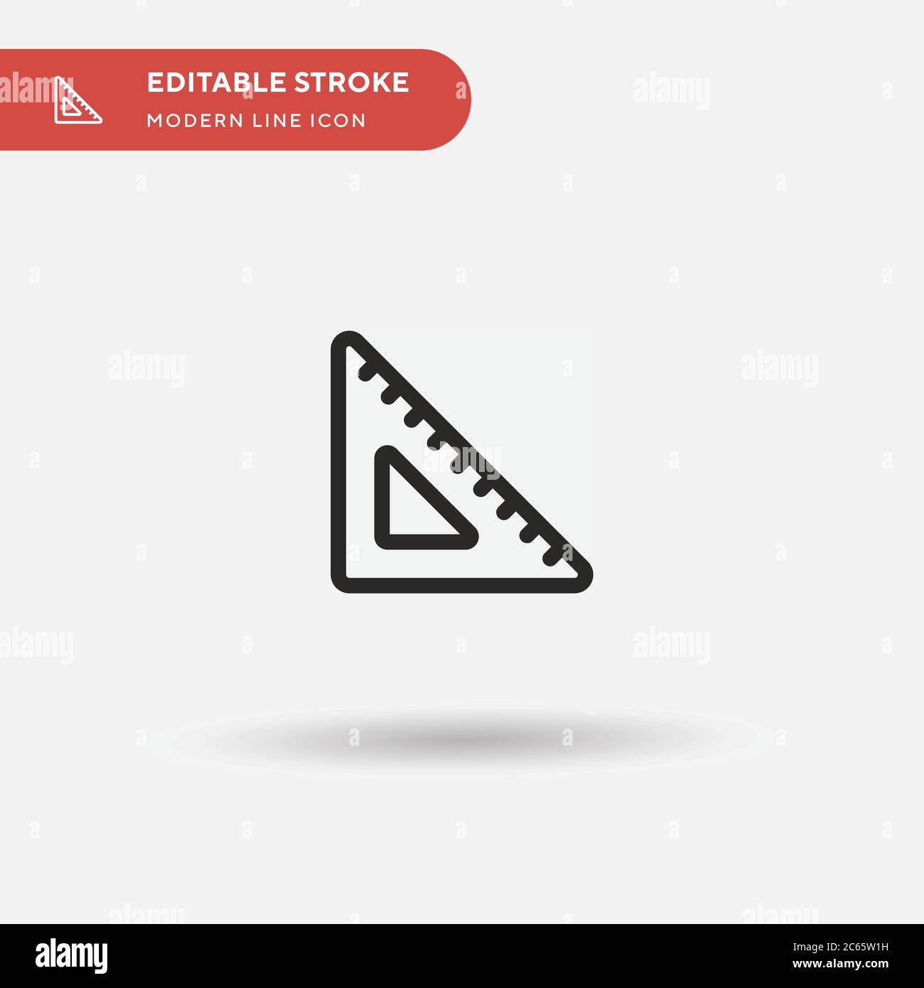 Ruler Simple vector icon. Illustration symbol design template for web ...