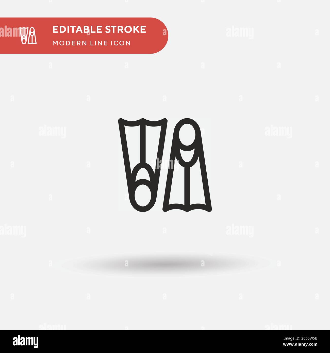Fins Simple vector icon. Illustration symbol design template for web ...