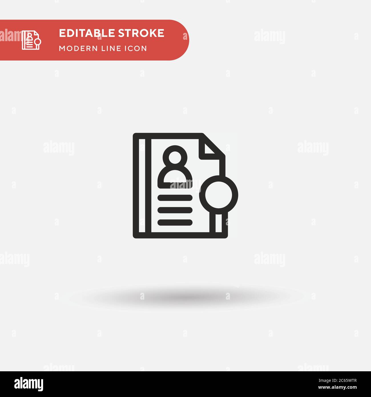 Personal Profile Simple vector icon. Illustration symbol design ...