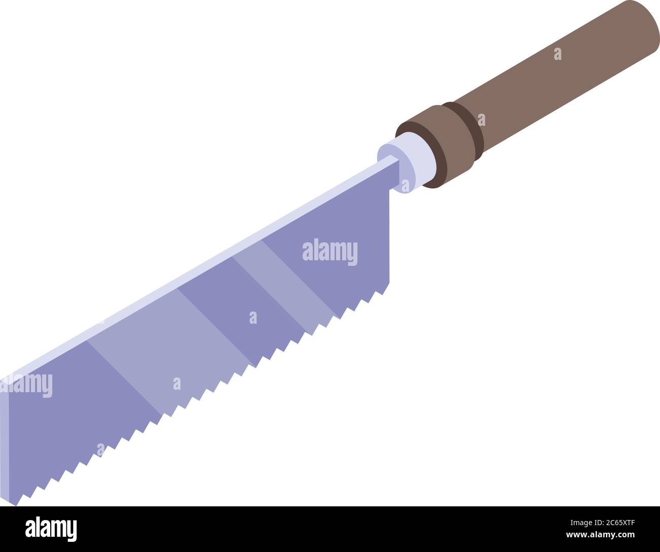 Old saw icon, isometric style Stock Vector