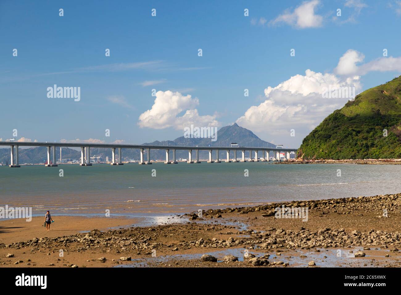 Hong Kong-Zhuhai-Macau bridge, Tai O, Lantau Island, Hong Kong Stock Photo