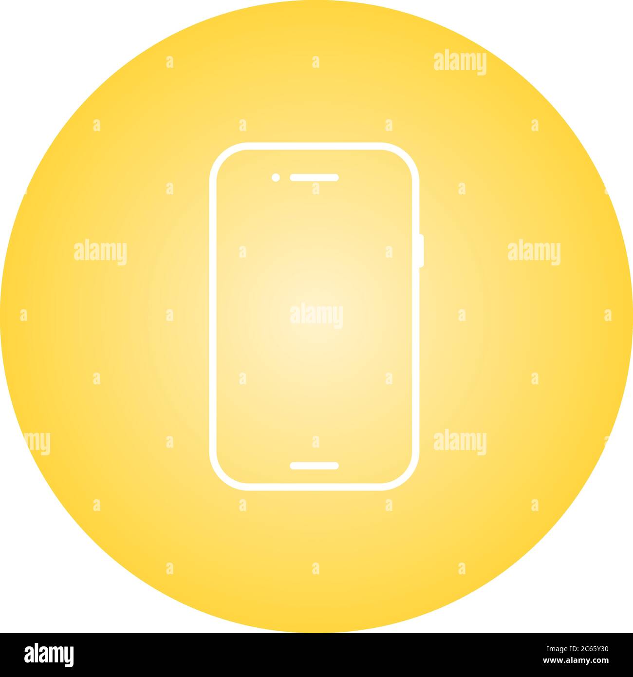 Unique Smartphone Line Vector Icon Stock Vector