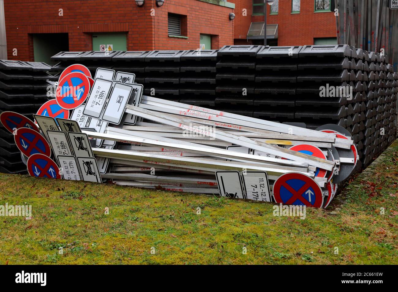 Germany, Berlin, no stopping signs Stock Photo Alamy