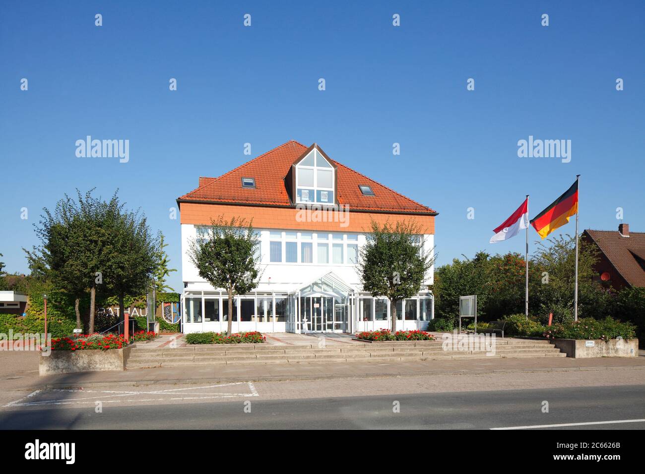 City Hall, Bruchhausen-Vilsen, Lower Saxony, Germany, Europe Stock Photo